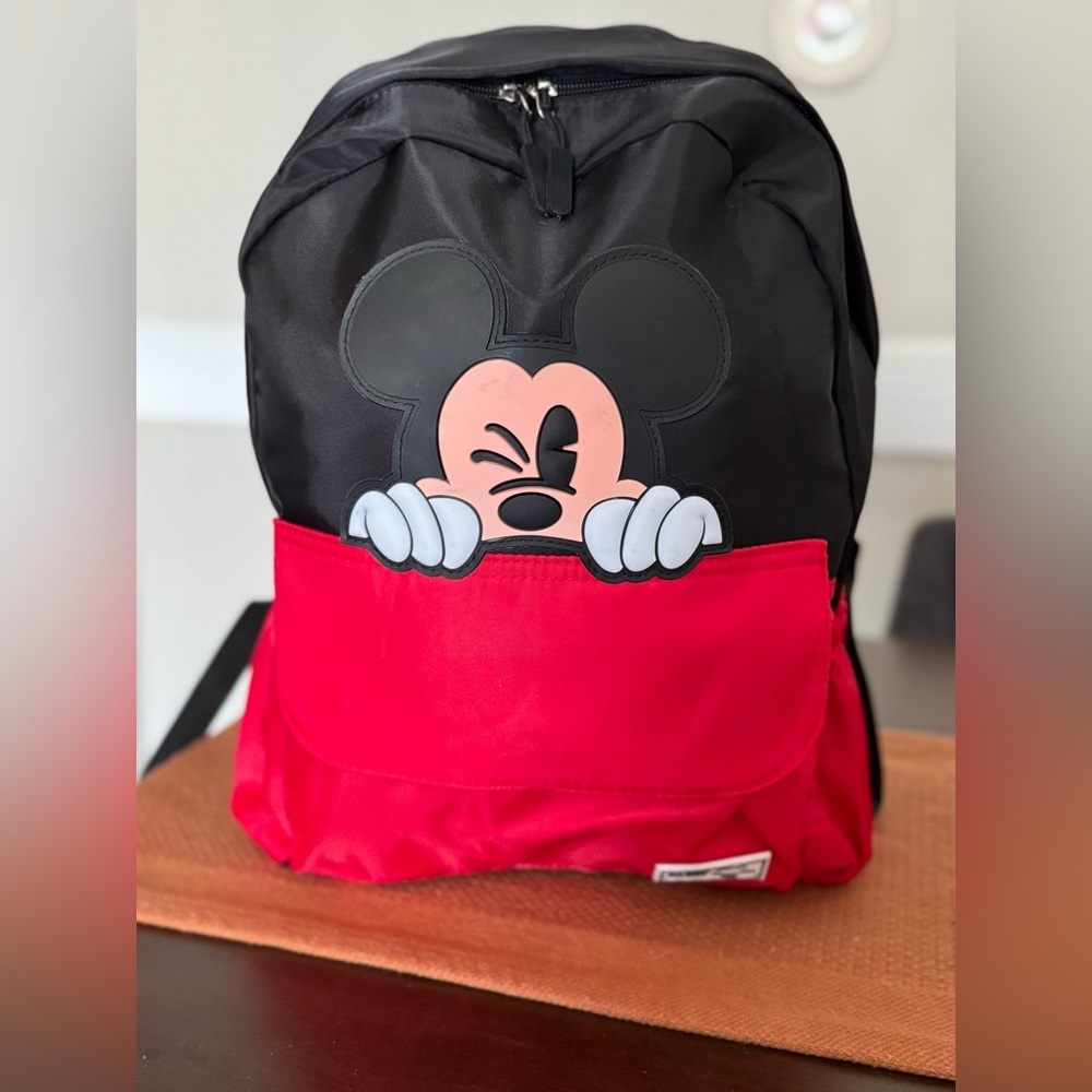 Mickey Mouse Black and Red Backpack